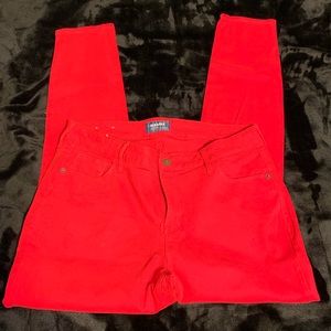 Old Navy red skinny jeans